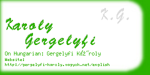 karoly gergelyfi business card